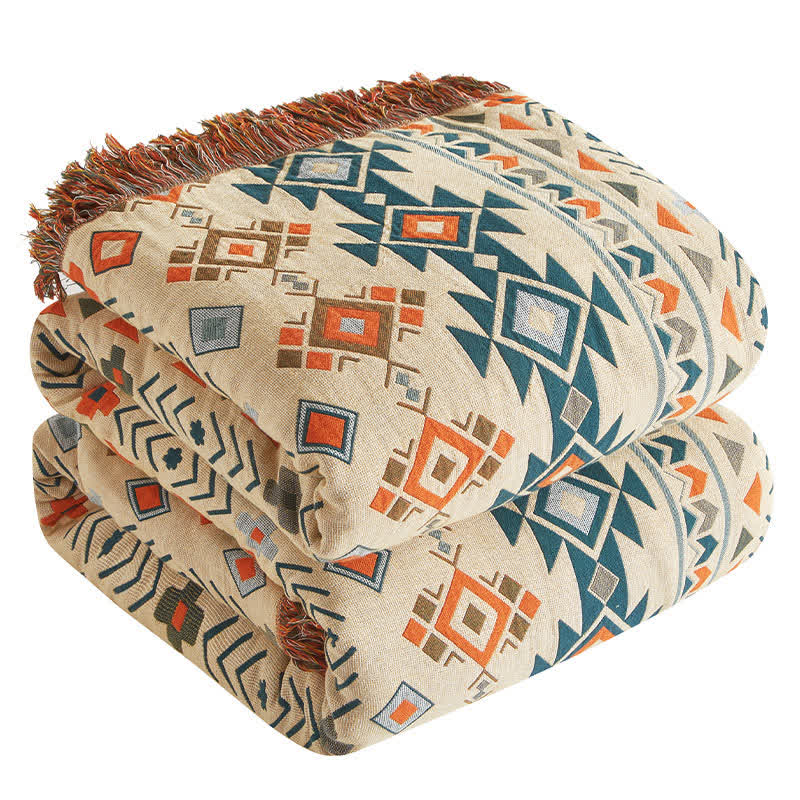 Boho Geometric Cotton Gauze Quilt - image 2
