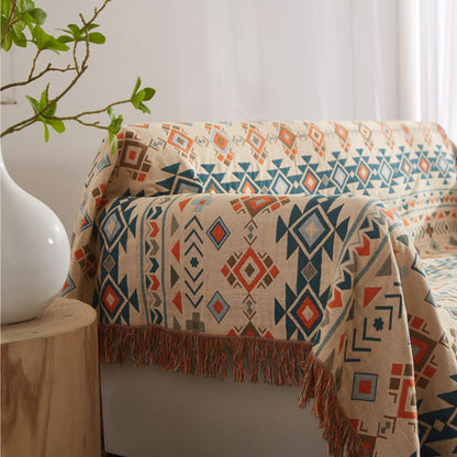 Boho Geometric Cotton Gauze Quilt - image 1