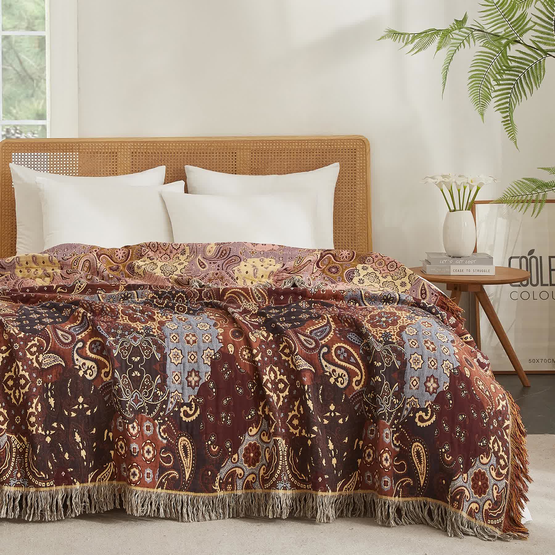 Boho Paisley Cotton Gauze Quilt - Queen - image 0