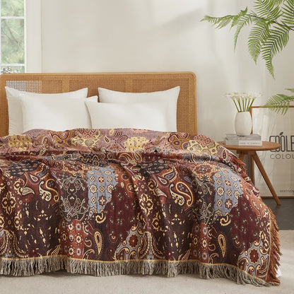 Boho Paisley Cotton Gauze Quilt - Queen - image 0
