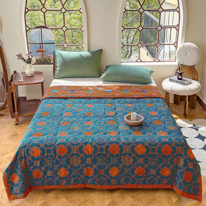 Retro Bamboo Pure Cotton Double-layer Gauze Summer Quilt - image 19