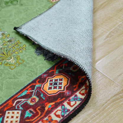 Washable Vintage Floral Anti-slip Area Rug - image 6