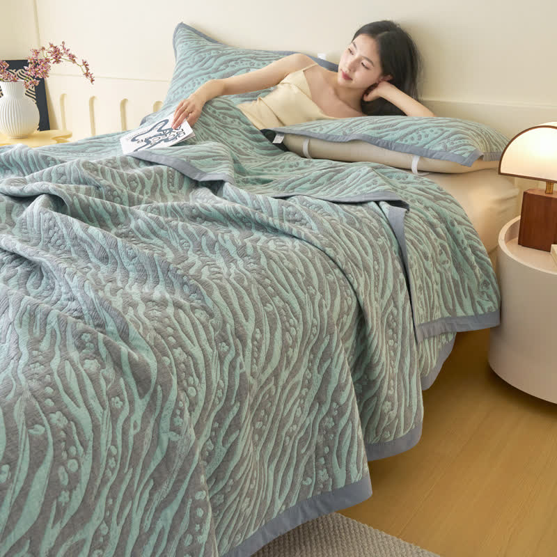 Zebra Print Cotton Muslin Bedspread - image 2