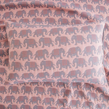 Thai Elephant Print Cotton Muslin Bedspread - image 10