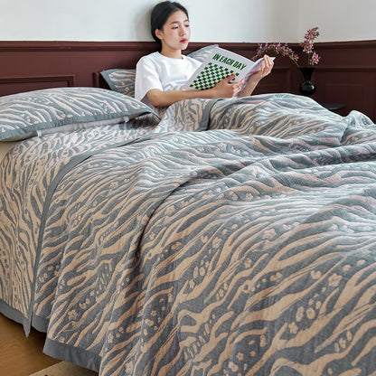 Zebra Print Cotton Muslin Bedspread - image 7