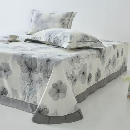Pansy Print Cool Natural Fiber Bedspread - image 2