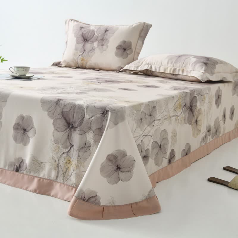 Pansy Print Cool Natural Fiber Bedspread - image 9