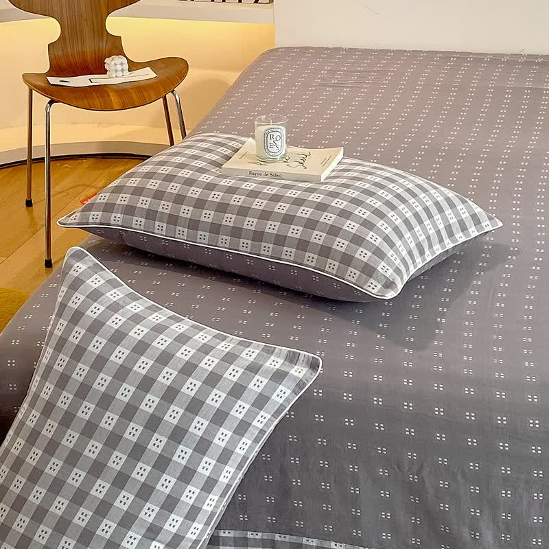 Reversible Cotton Gauze Plaid Coverlet - image 11