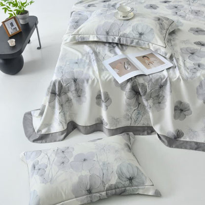 Pansy Print Cool Natural Fiber Bedspread - image 3