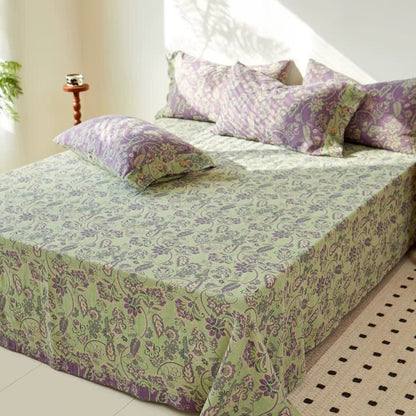 Abstract Floral Cotton Gauze Jacquard Bedspread - image 1