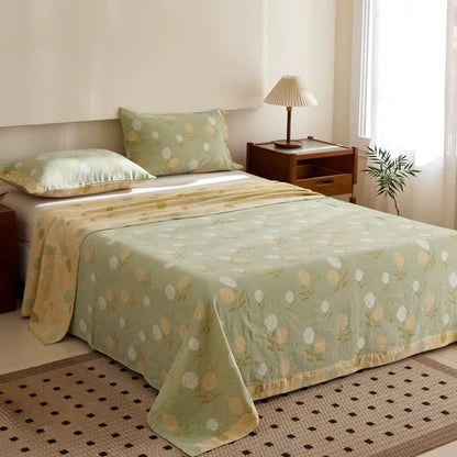 Rose Cotton Double Gauze Jacquard Bedspread - image 1