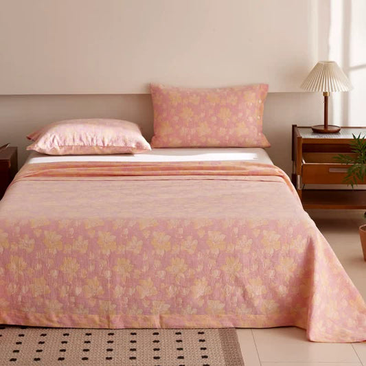 Wild Rose Cotton Gauze Jacquard Bedspread - Bedspread with 2PCS Pillowcases - King - image 0
