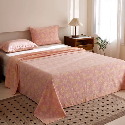 Wild Rose Cotton Gauze Jacquard Bedspread - image 1