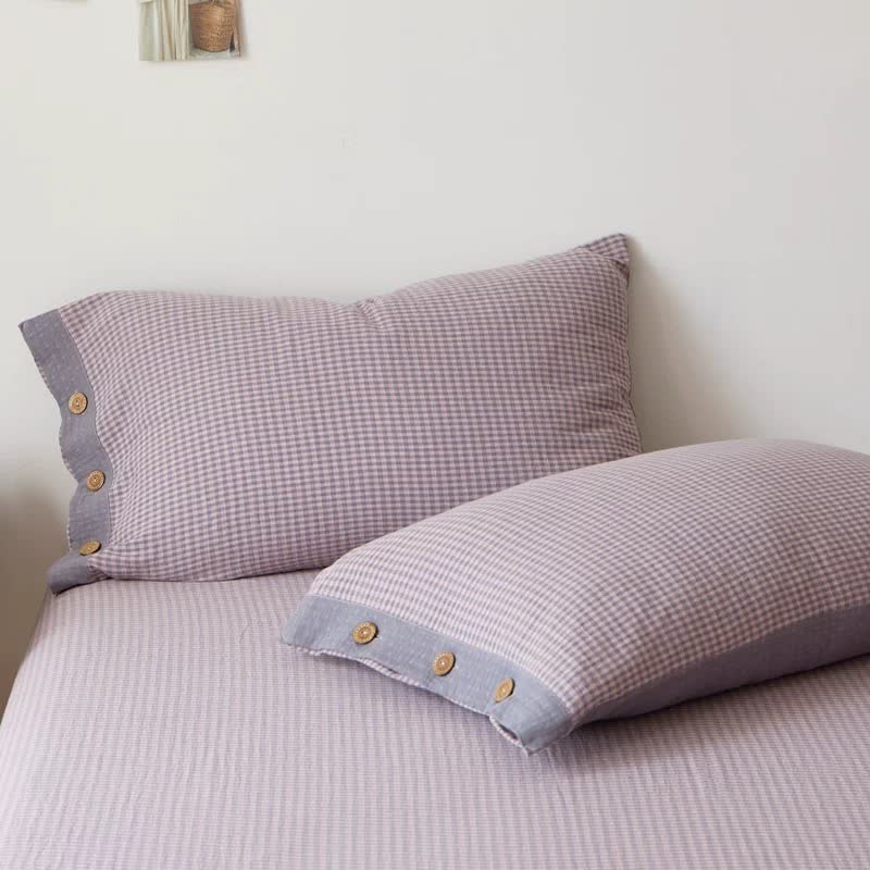 Plaid Cotton Double Gauze Jacquard Bedspread - image 5