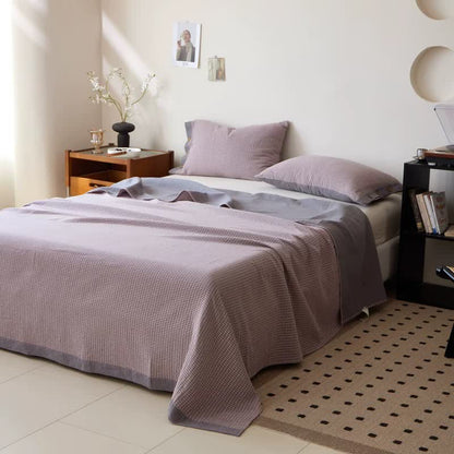 Plaid Cotton Double Gauze Jacquard Bedspread - image 4