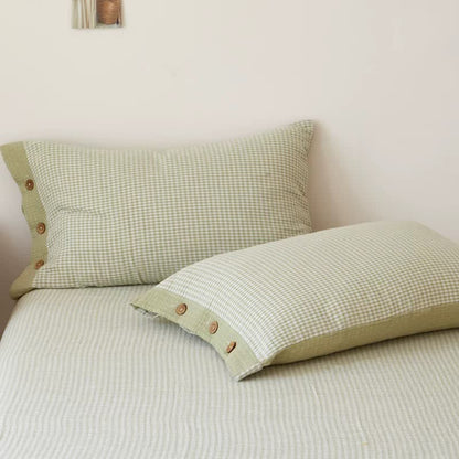 Plaid Cotton Double Gauze Jacquard Bedspread - image 2