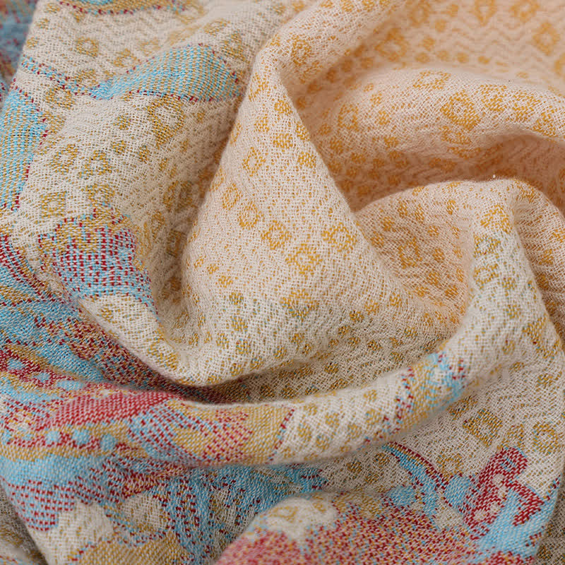 Beige Floral Pure Cotton Gauze Quilt - image 4