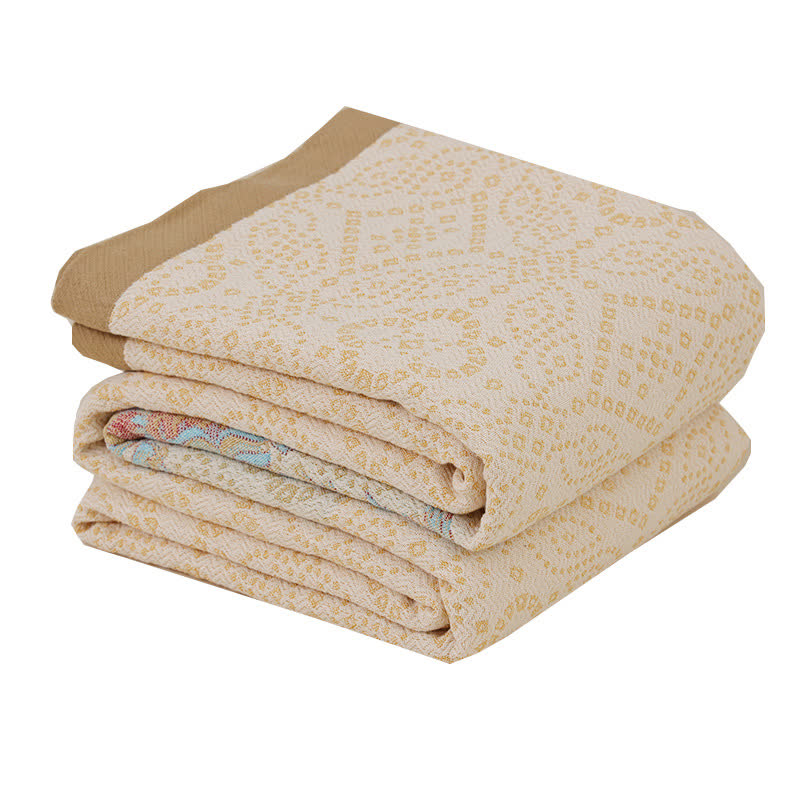 Beige Floral Pure Cotton Gauze Quilt - image 3