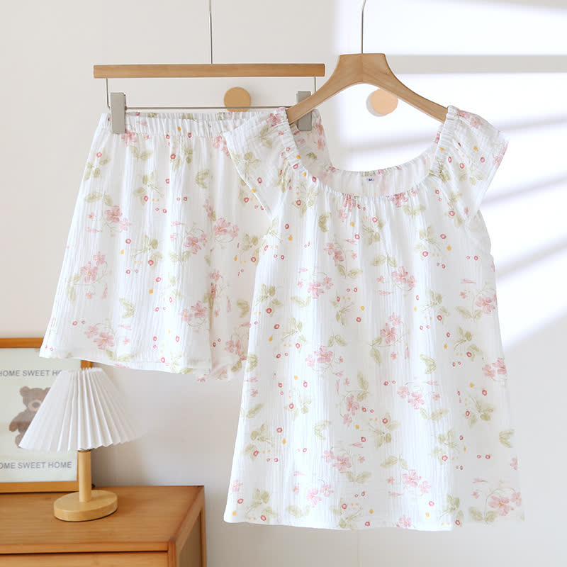 Cherry Blossom Flutter Sleeve Loungewear Set - XL - image 0