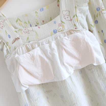 Floral Rabbit Flutter Sleeve Loungewear Set - image 7