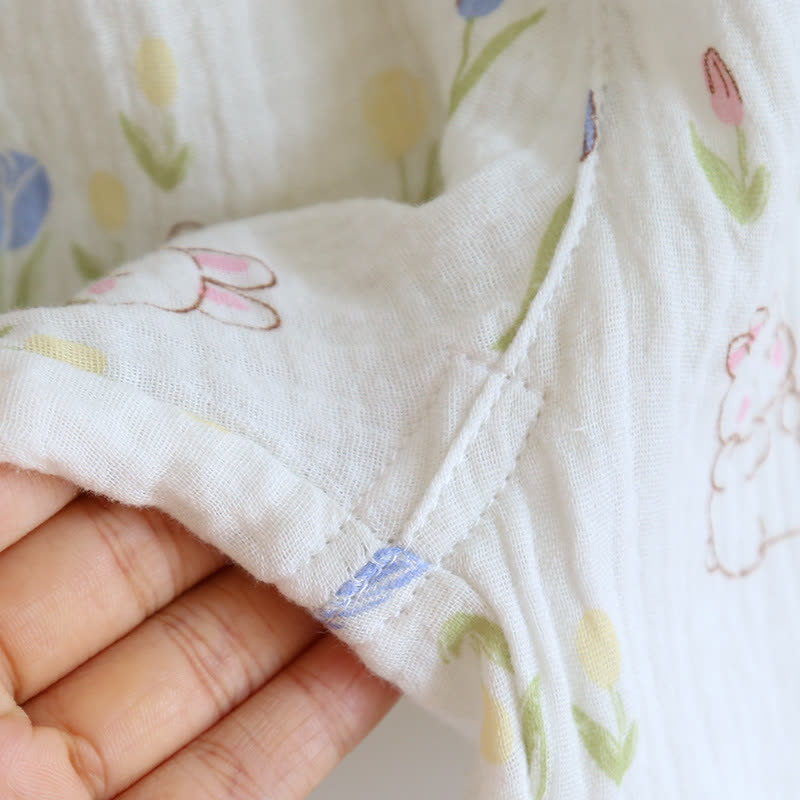 Floral Rabbit Flutter Sleeve Loungewear Set - image 9