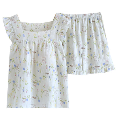 Floral Rabbit Flutter Sleeve Loungewear Set - image 13