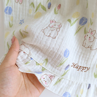 Floral Rabbit Flutter Sleeve Loungewear Set - image 12