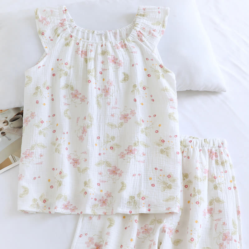 Cherry Blossom Flutter Sleeve Loungewear Set - image 1