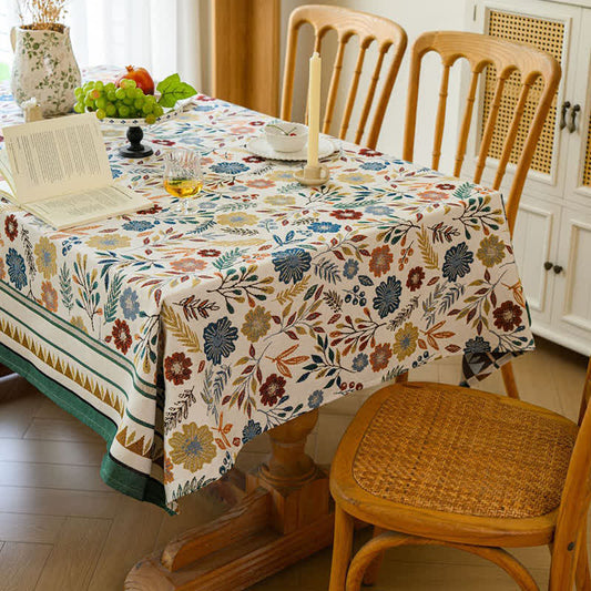 Jacquard Vintage Pastoral Decorative Tablecloth - 55" x 118" - image 0