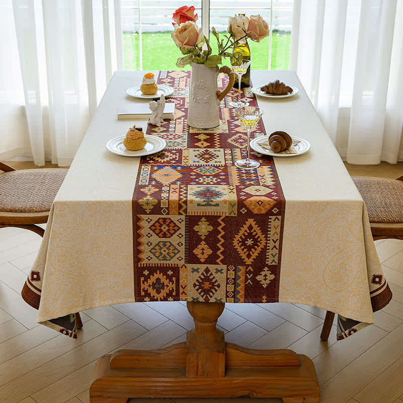 Moroccan Style Jacquard Decorative Tablecloth - image 3