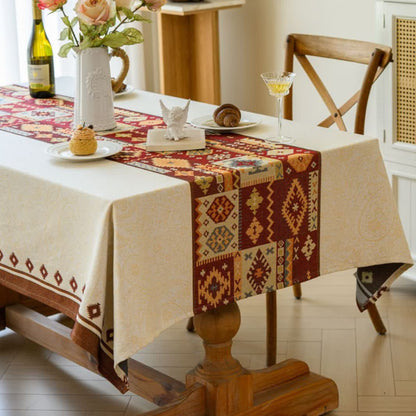 Moroccan Style Jacquard Decorative Tablecloth - B - 55" x 118" - image 2