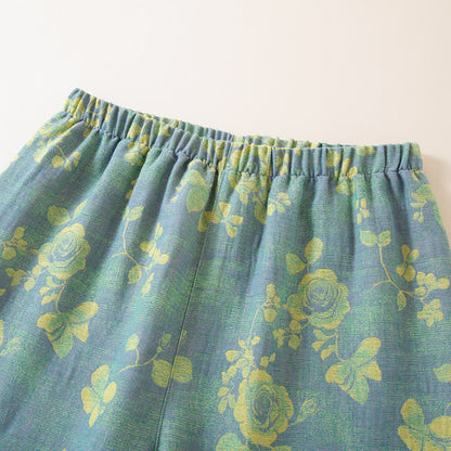 Rose Jacquard Cotton Gauze Sleepwear Set - image 9