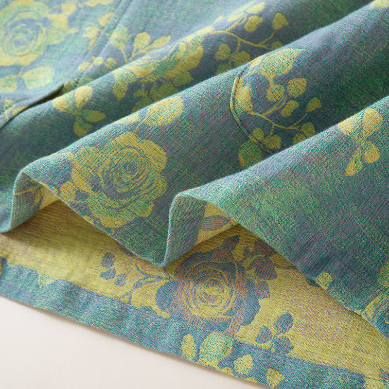 Rose Jacquard Cotton Gauze Sleepwear Set - image 8