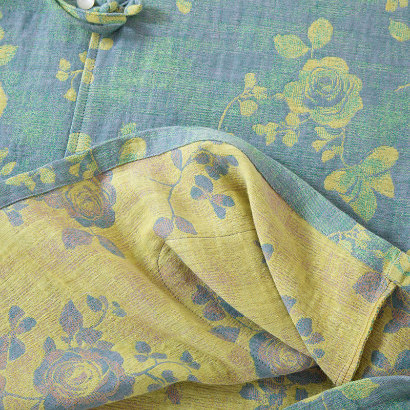 Rose Jacquard Cotton Gauze Sleepwear Set - image 11