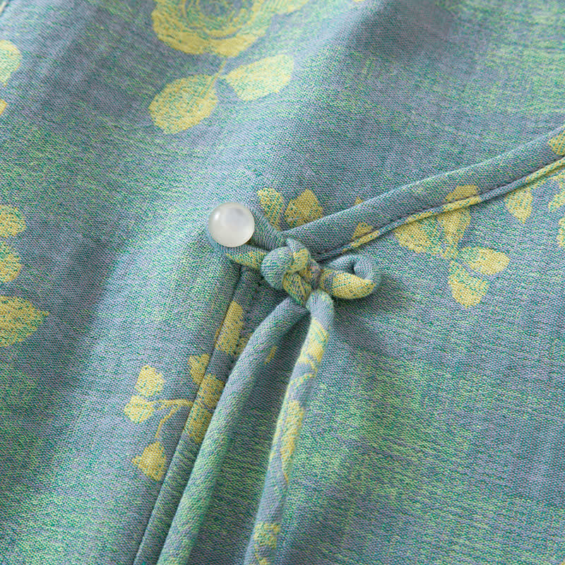 Rose Jacquard Cotton Gauze Sleepwear Set - image 4