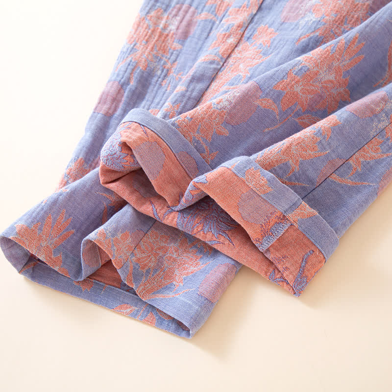 Oriental Lily Cotton Gauze Sleepwear Set - image 8