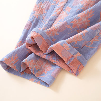Oriental Lily Cotton Gauze Sleepwear Set - image 8
