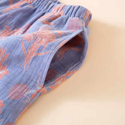 Oriental Lily Cotton Gauze Sleepwear Set - image 9