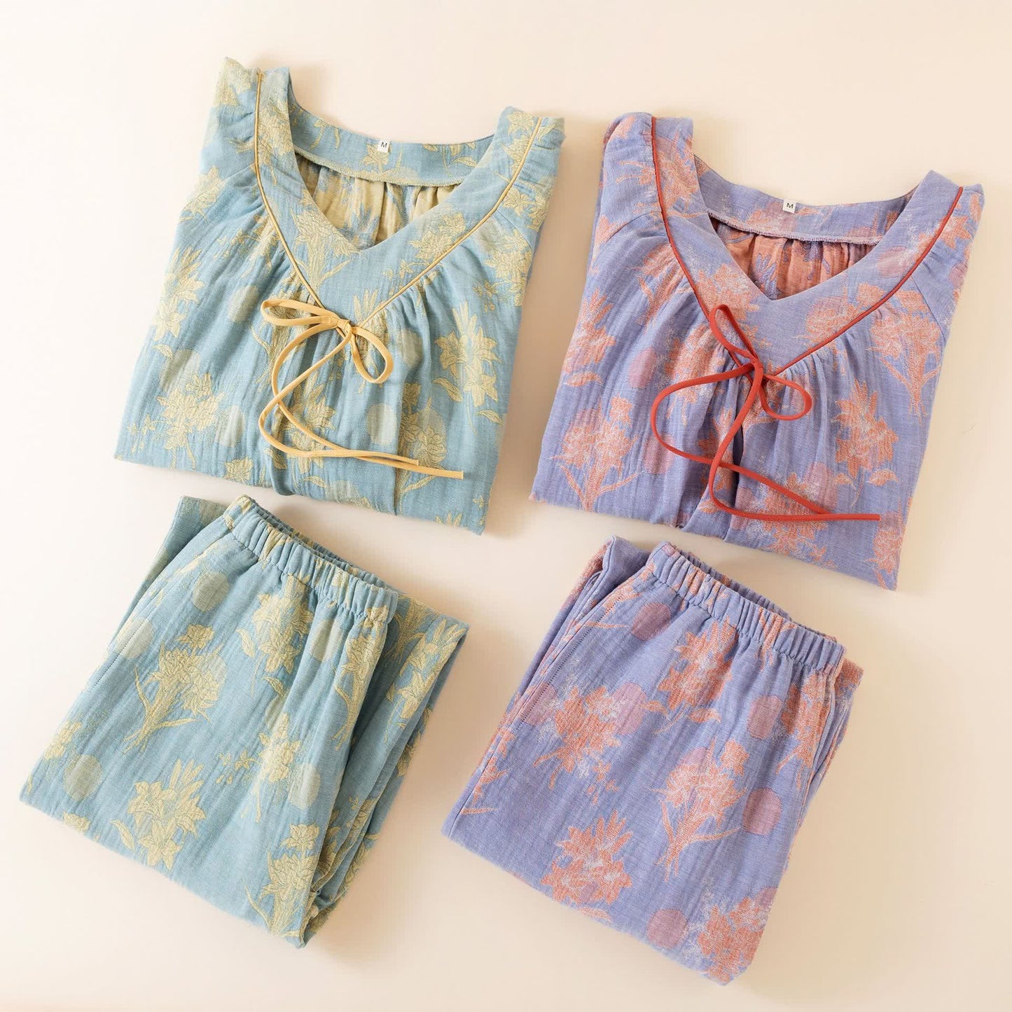 Oriental Lily Cotton Gauze Sleepwear Set - image 1