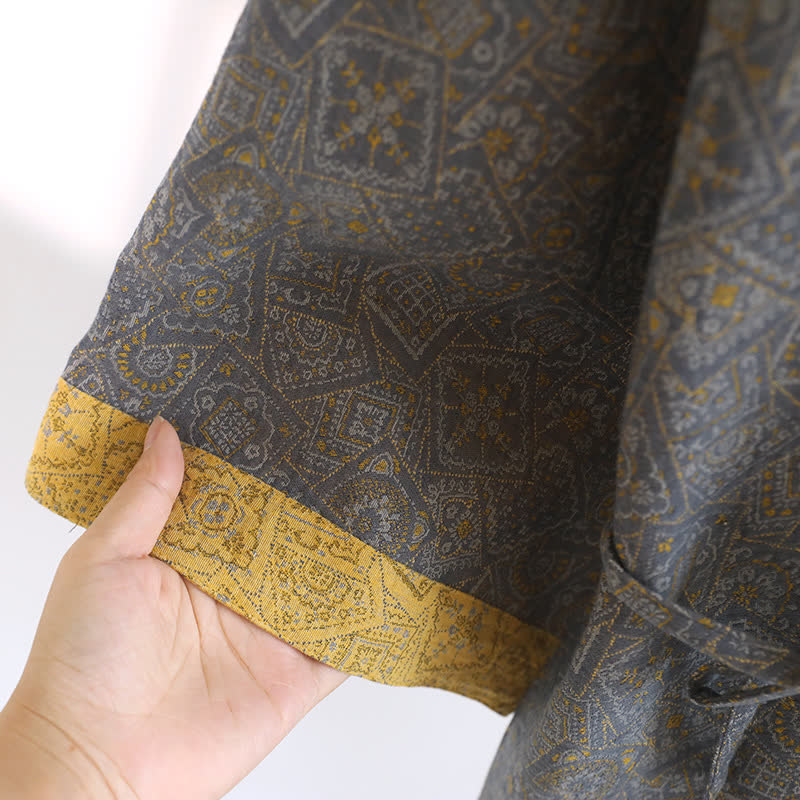 Unisex Japanese Kimono Geometric Pajama Set - image 7