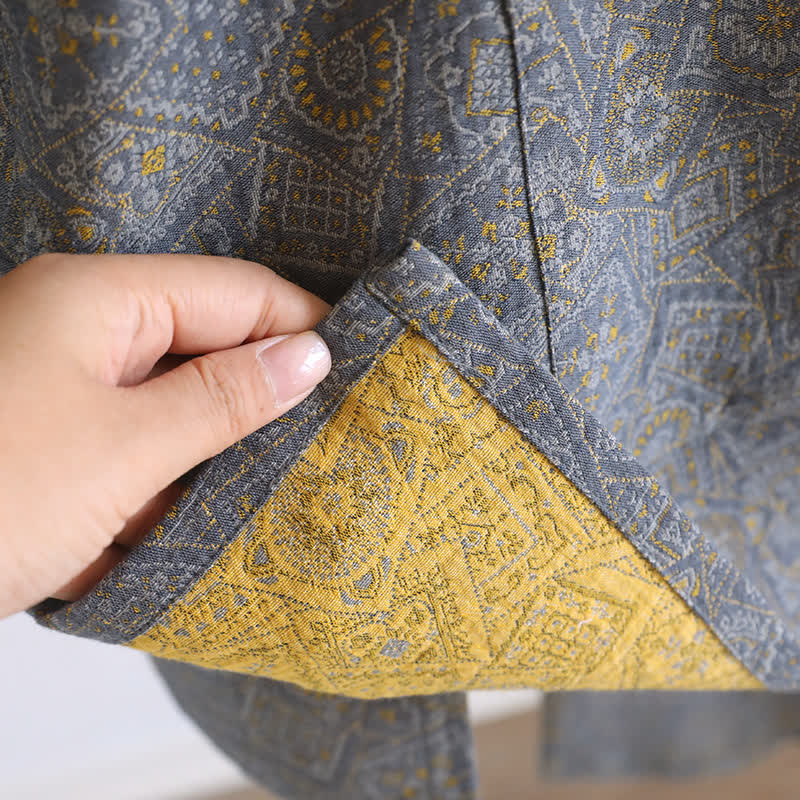 Unisex Japanese Kimono Geometric Pajama Set - image 8