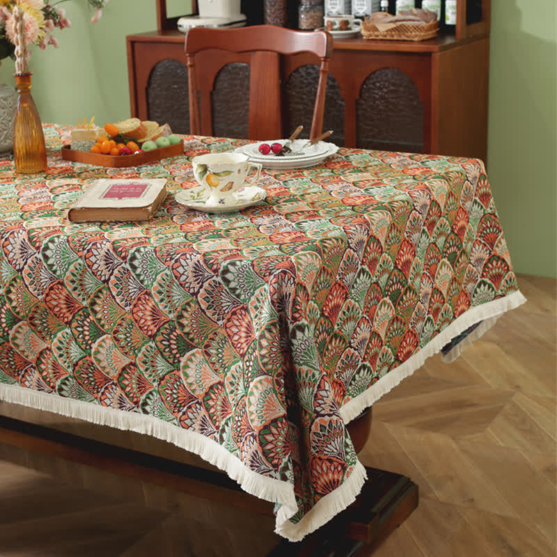 Washable Stain-Resistant Boho Tablecloth - image 1