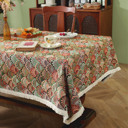 Washable Stain-Resistant Boho Tablecloth - image 1