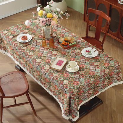 Washable Stain-Resistant Boho Tablecloth - image 2