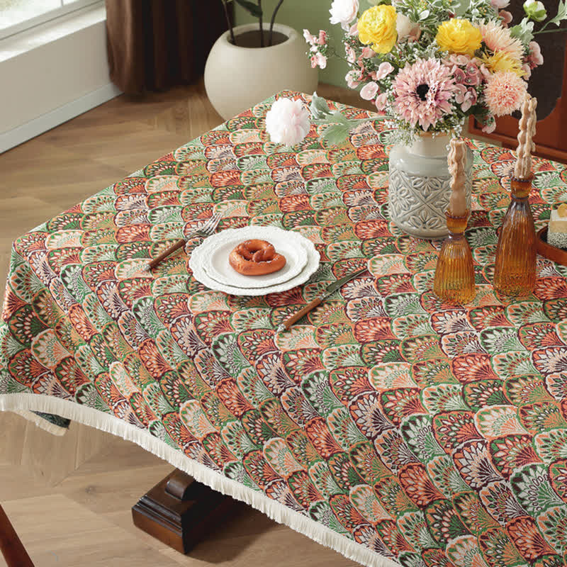Washable Stain-Resistant Boho Tablecloth - image 4