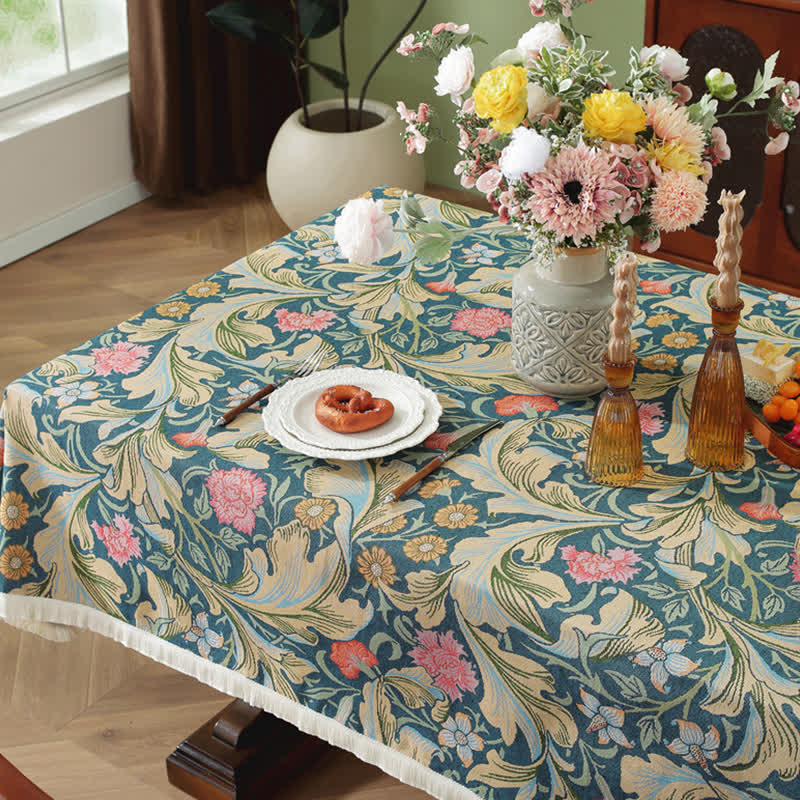 Stain-Resistant Tassel Farmhouse Style Tablecloth - image 4