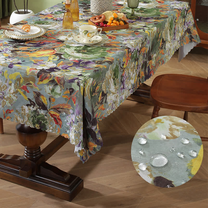 Pastoral Oil Painting Waterproof Tablecloth - image 1