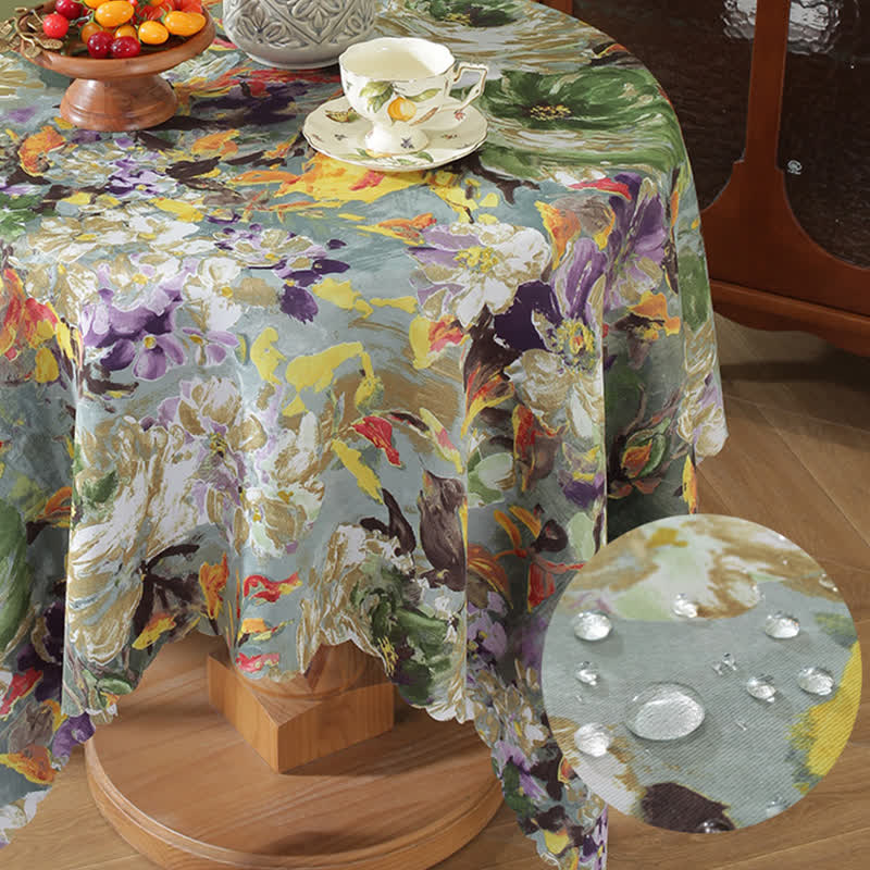 Pastoral Oil Painting Waterproof Tablecloth - image 3