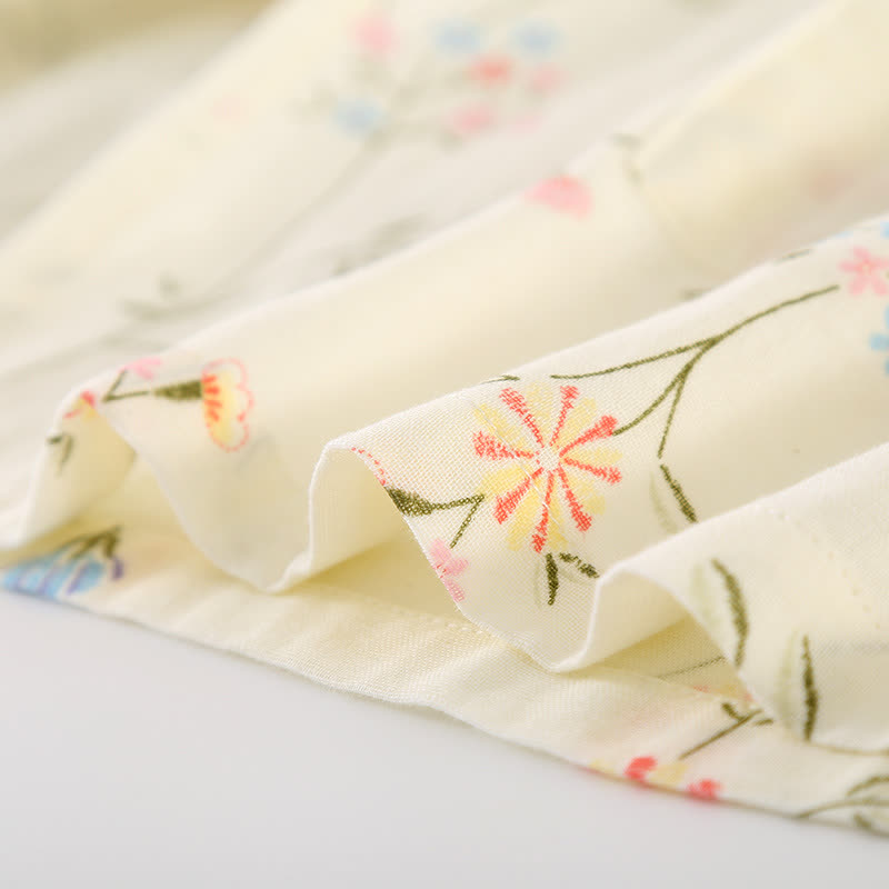 Floral Cotton Gauze Kimono Loungewear Robe - image 6