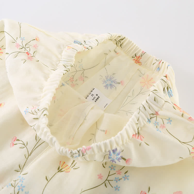 Floral Cotton Gauze Kimono Loungewear Robe - image 7